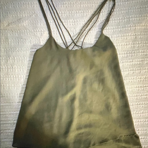 Olive Green Women's Strappy Top - Picture 1 of 3